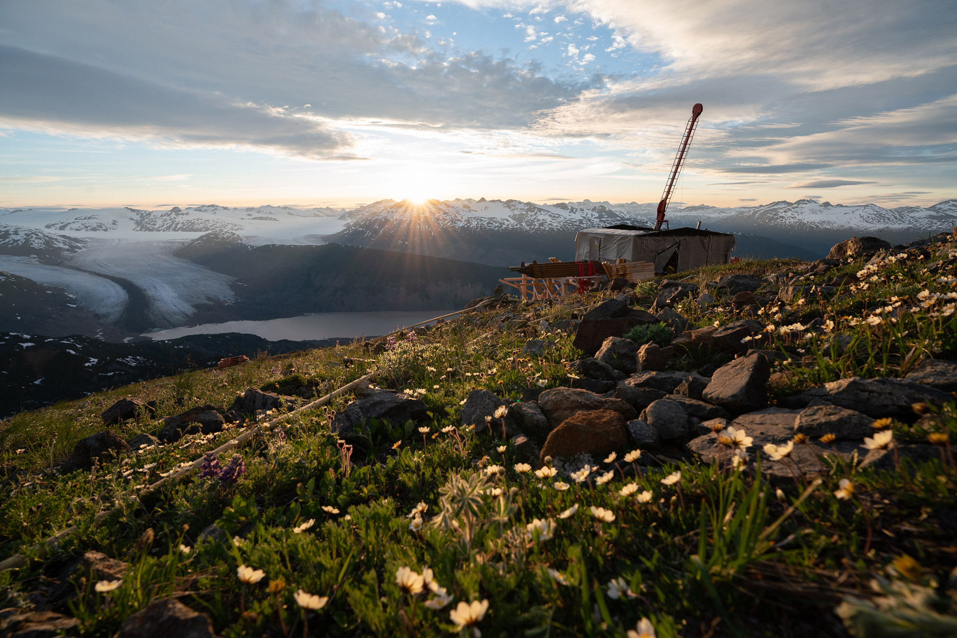 Diamond drilling operations in the Canadian wilderness
